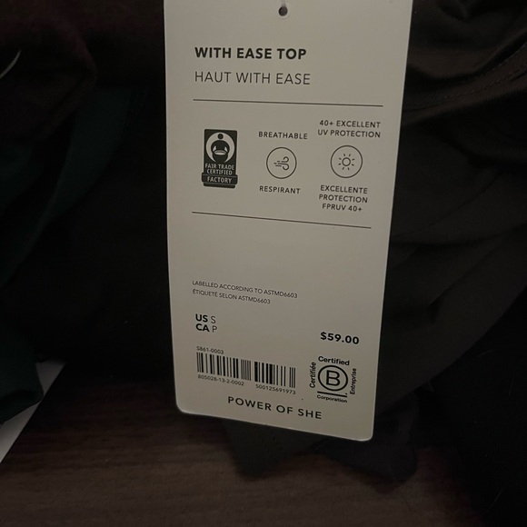 Athleta Move With Ease Long Sleeve Top - grey brownish color NWT - Picture 10 of 10